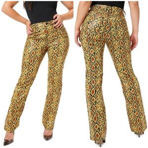 Good American Good 90's Icon Faux Snake Skin Women's Pants Size 12/31 NWT